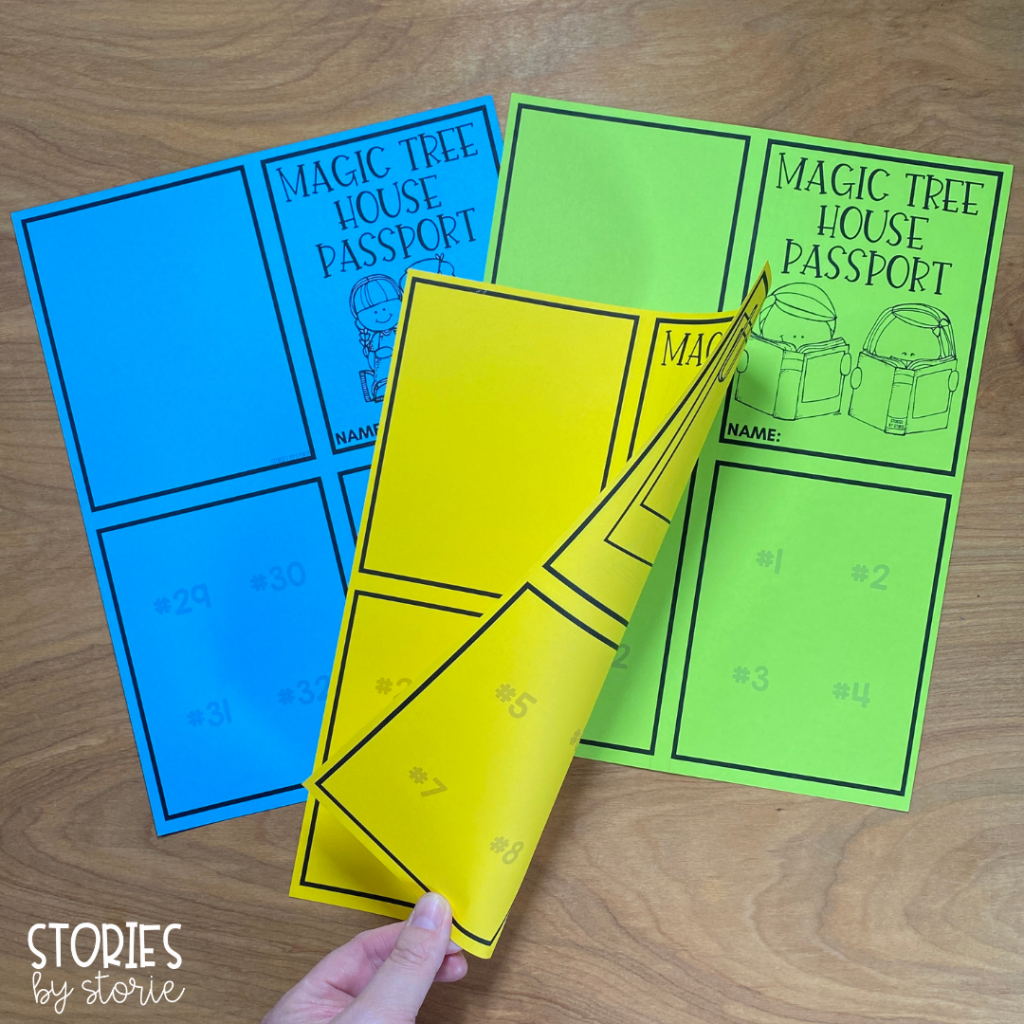 Choose the templates you want for your Magic Tree House passport. Then print your pages back-to-back.