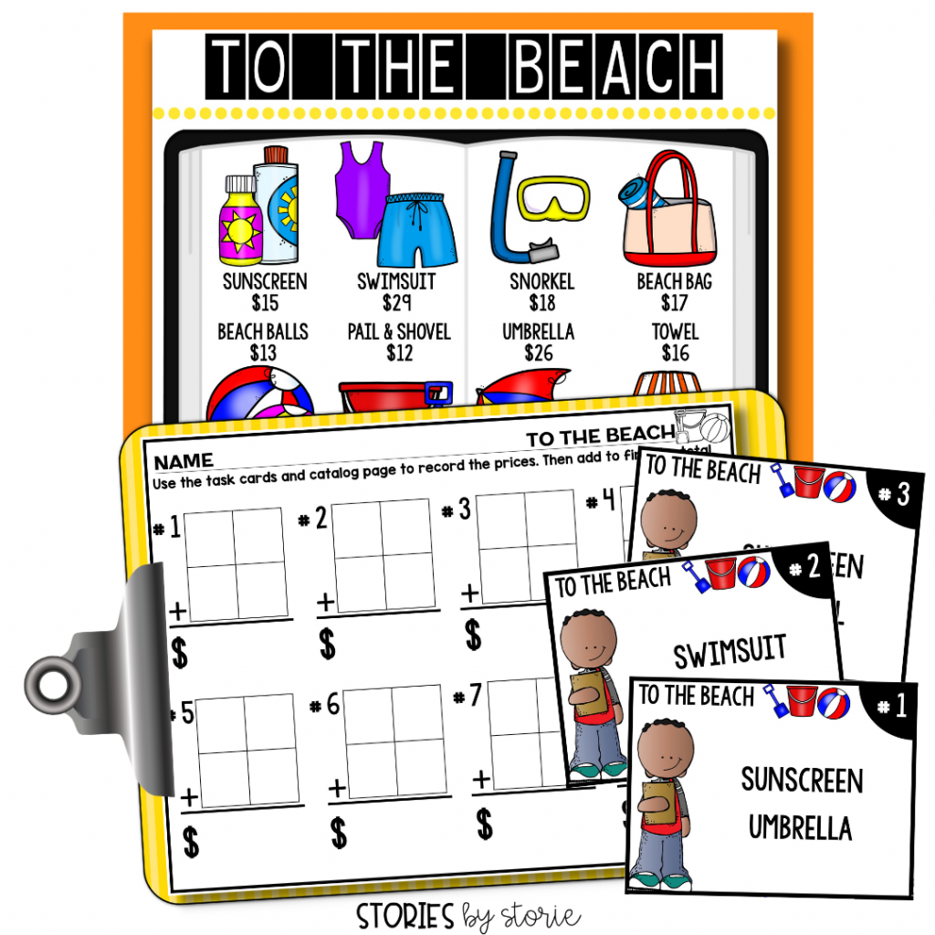 Do your students love to shop? Take them on a spending spree without leaving the classroom. This series of shop posters and task cards encourages students to find the total amount for various purchases.
