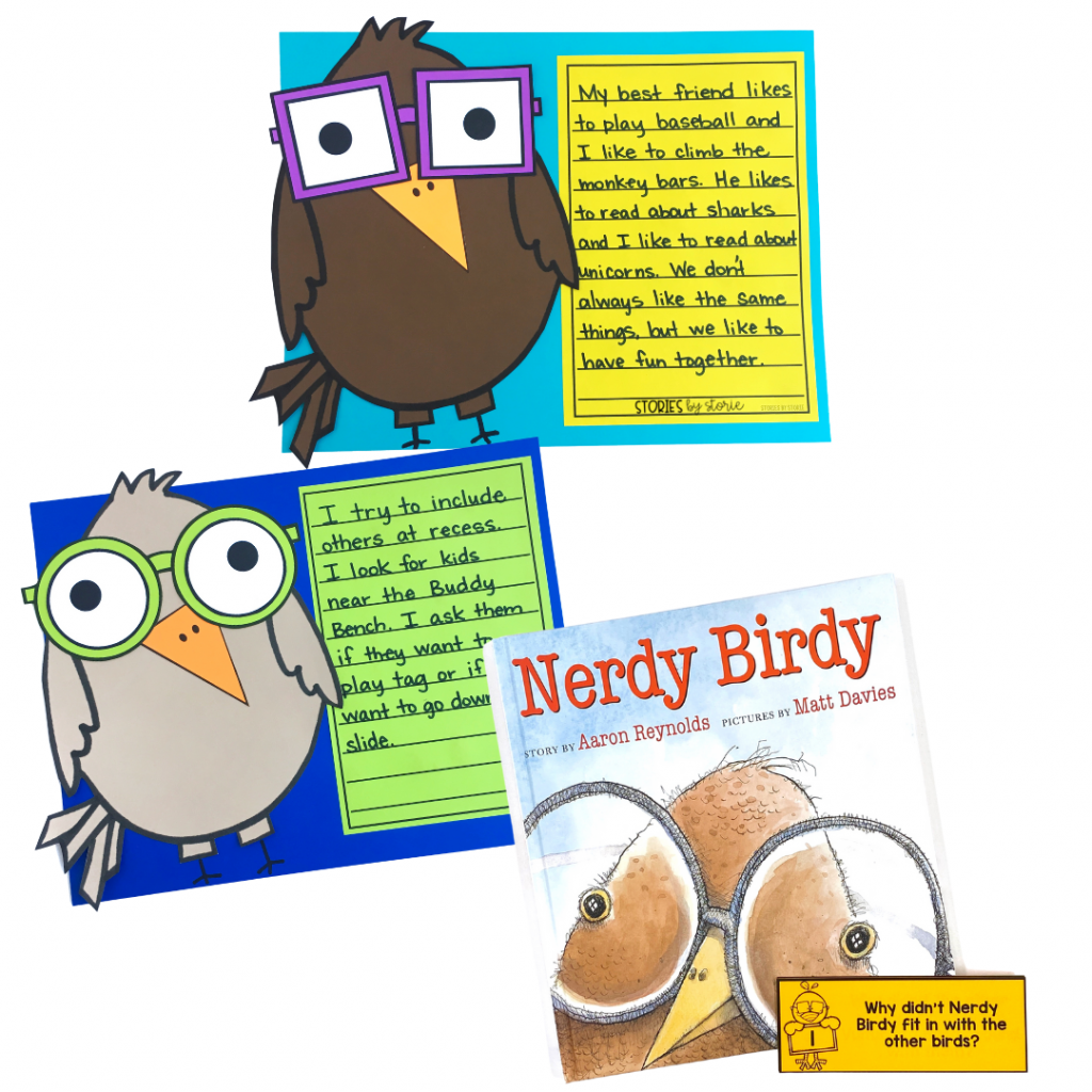If you're trying to build a welcoming and inclusive classroom, try sharing Nerdy Birdy. Students can extend the message of the story with this writing craft.