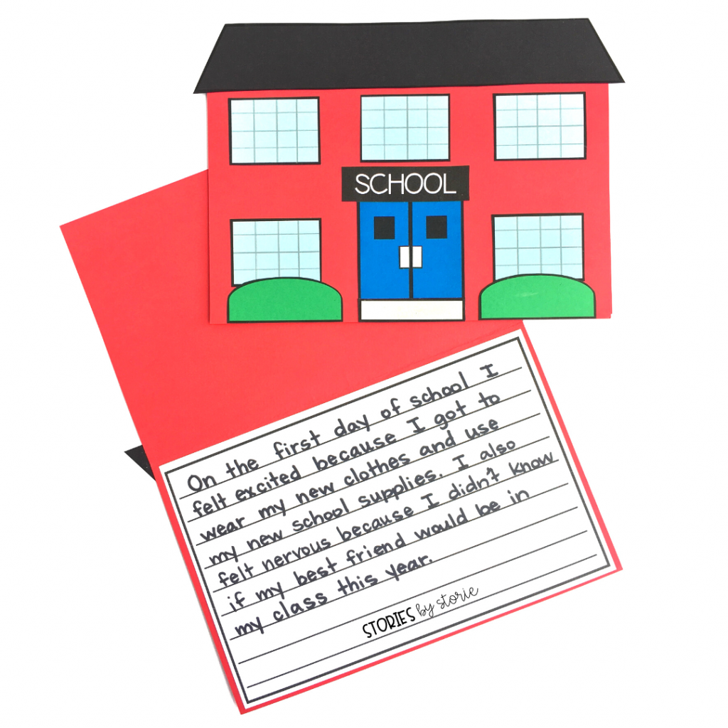 As you head back to school this fall, your classroom is filled with nervous students. A great book to share is School's First Day of School by Adam Rex. This school writing craft will help students remember the story all year long!