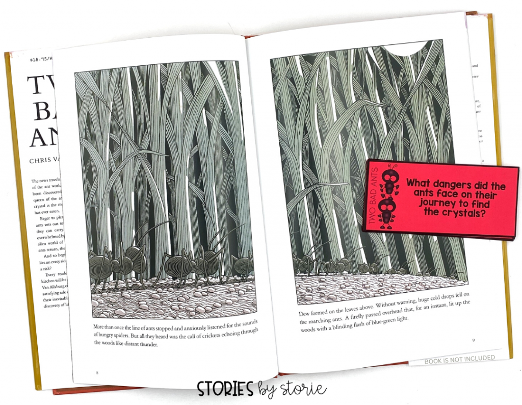 These discussion questions will help guide your students through Two Bad Ants by Chris Van Allsburg. There is also an option for students to respond to these comprehension questions in writing.