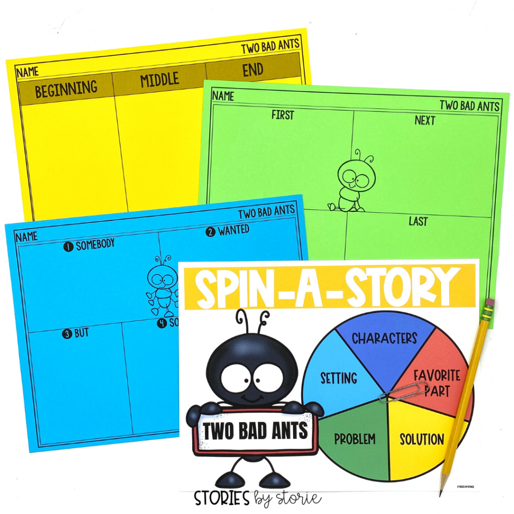 These graphic organizers will help students retell or summarize Two Bad Ants by Chris Van Allsburg.
