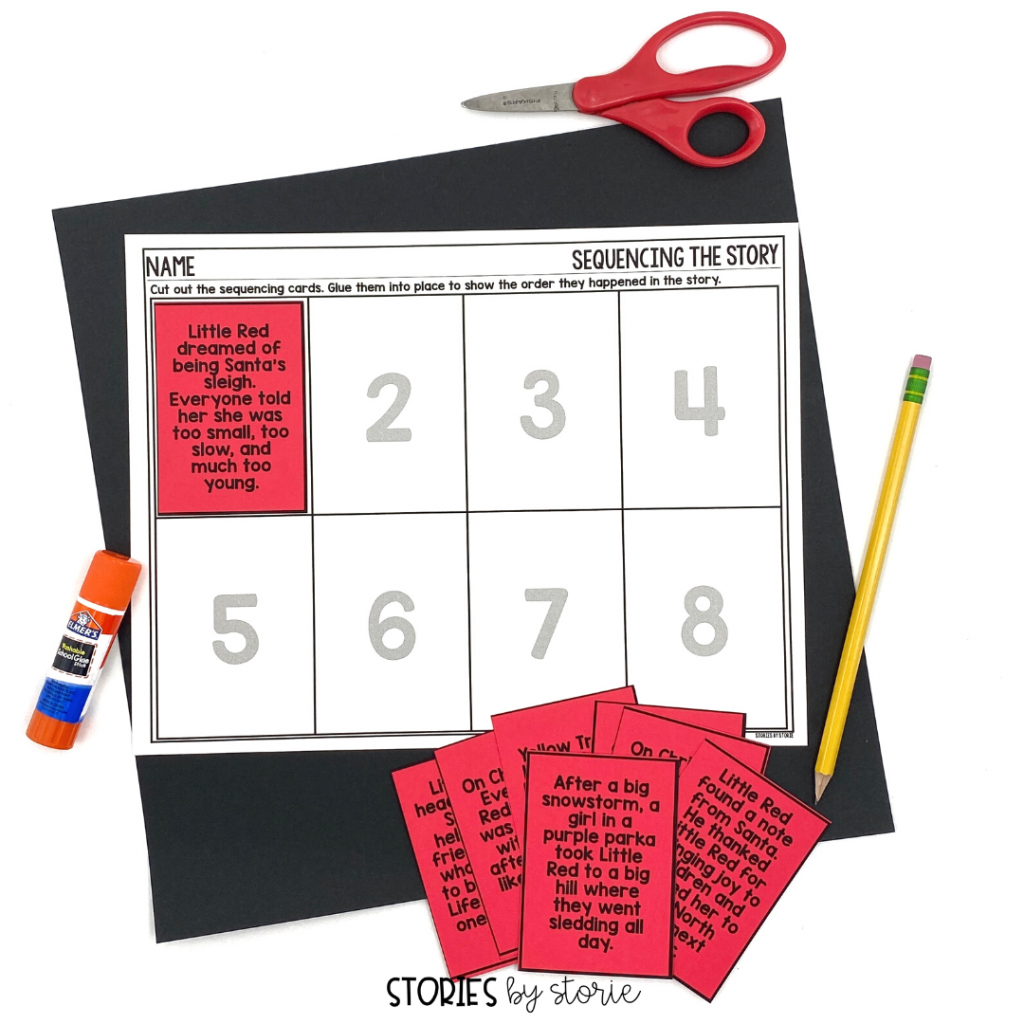 After reading Little Red Sleigh, students can put the story back together with this cut-and-paste sequencing activity.