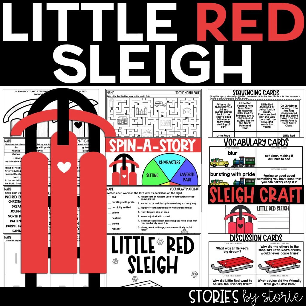 Little Red Sleigh is one of those books that combines big dreams and perseverance with a little Christmas magic. Here are a handful of printable and digital Little Red Sleigh activities you can use in the classroom or at home.