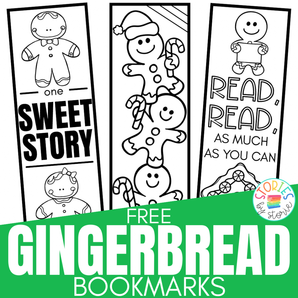 Pair these free gingerbread man bookmarks with your favorite gingerbread books.