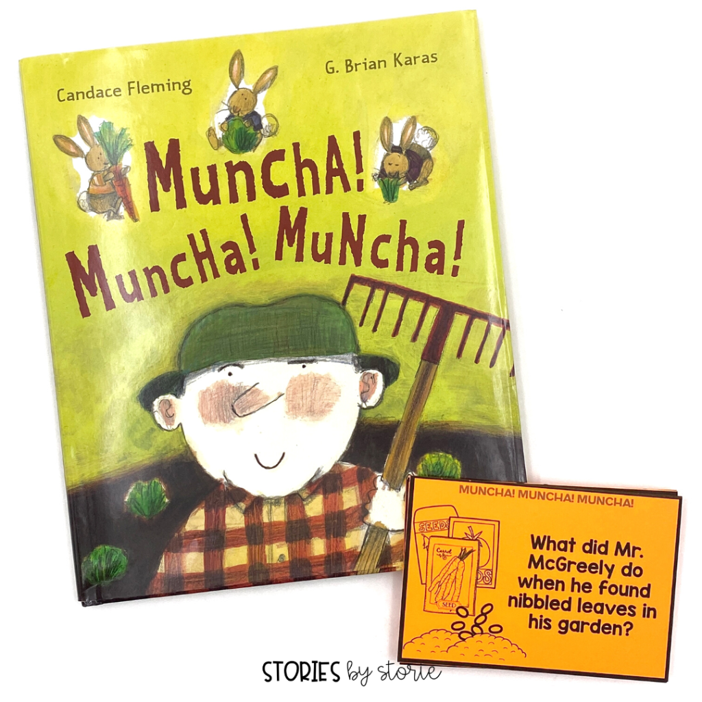 There are 8 questions included to help guide the discussion as you read Muncha! Muncha! Muncha! Students can also respond to these questions in writing.