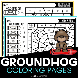 With Groundhog Day just around the corner, I wanted to share some coloring pages that your students will love. These activities are not only a great way to celebrate Groundhog Day, but they also reinforce the math skills students have learned so far this school year.