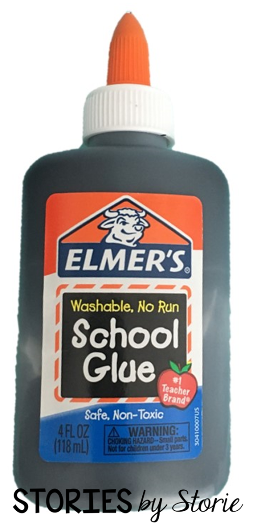 This is what the glue looked like after we added black acrylic paint.