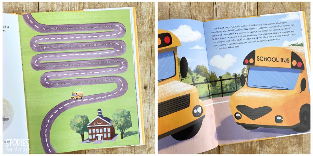 Little Yellow Bus by Erin Guendelsberger is a heartwarming book to share on the first day of school. This story addresses the first day of school jitters while encouraging kids to find the courage to try new things.