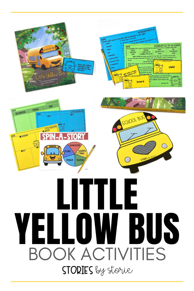 Get ready to start a new school year with the book, Little Yellow Bus by Erin Guendelsberger. This charming story addresses the first day of school jitters while encouraging kids to find the courage to try new things. Use these discussion questions, vocabulary practice, and graphic organizers to help guide your students through the story. After reading, students can complete a school bus craft and add it to a piece of writing.