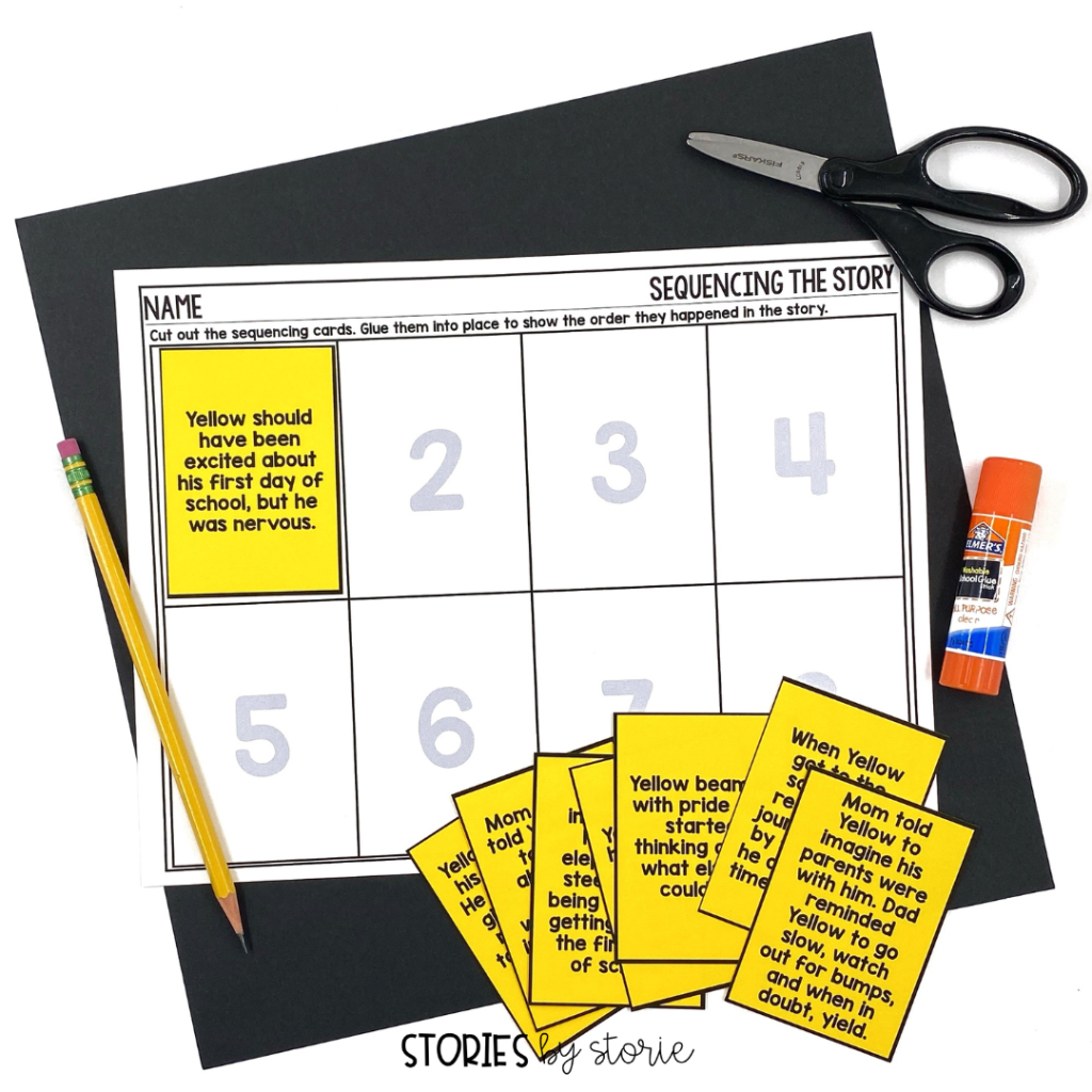 After reading Little Yellow Bus, students can put the story back together with this cut-and-paste sequencing activity.