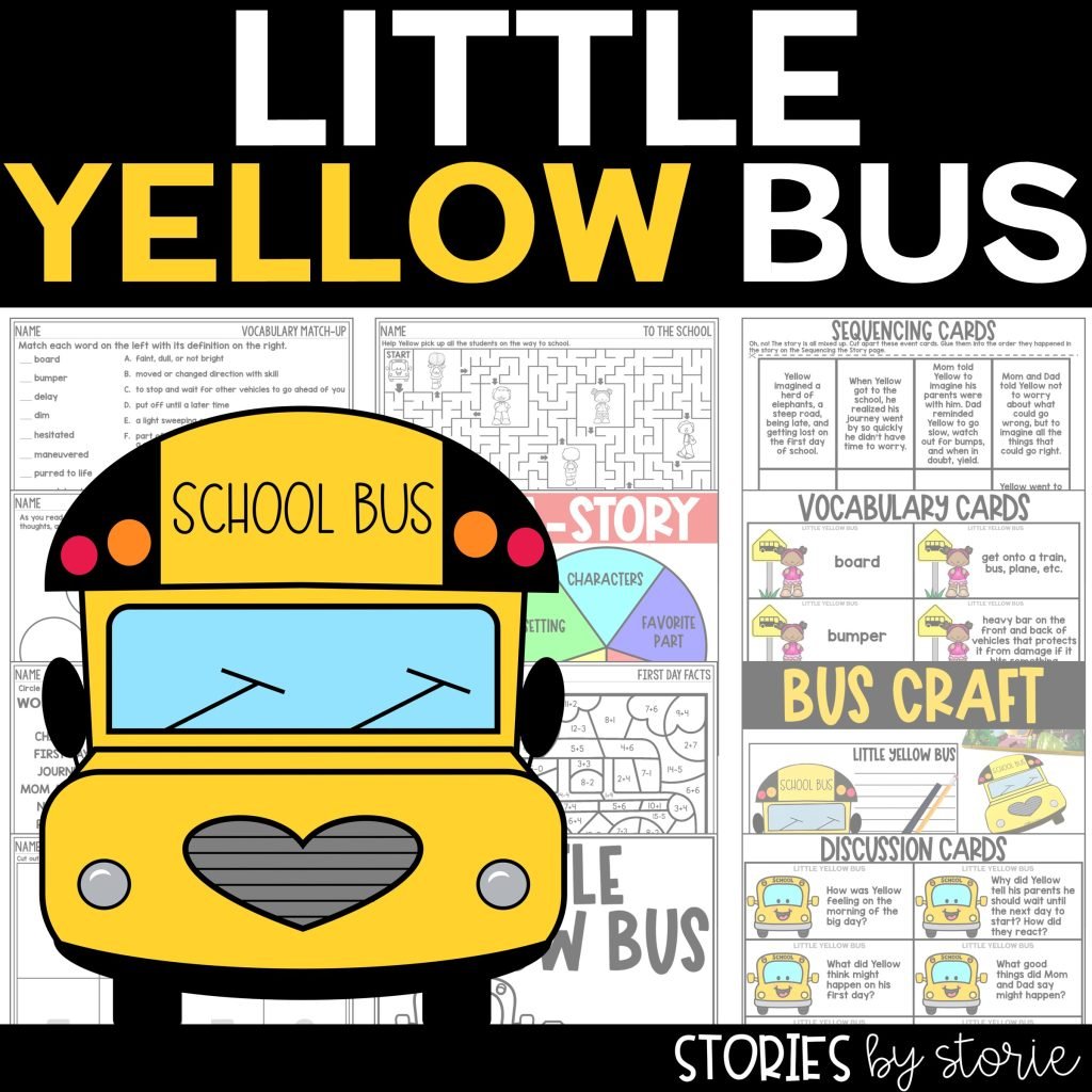 Are you getting ready to read Little Yellow Bus by Erin Guendelsberger? Here are a handful of activities to pair with this heartwarming story about the first day of school. This companion includes printable and digital comprehension and vocabulary activities along with a fun school bus writing craft.