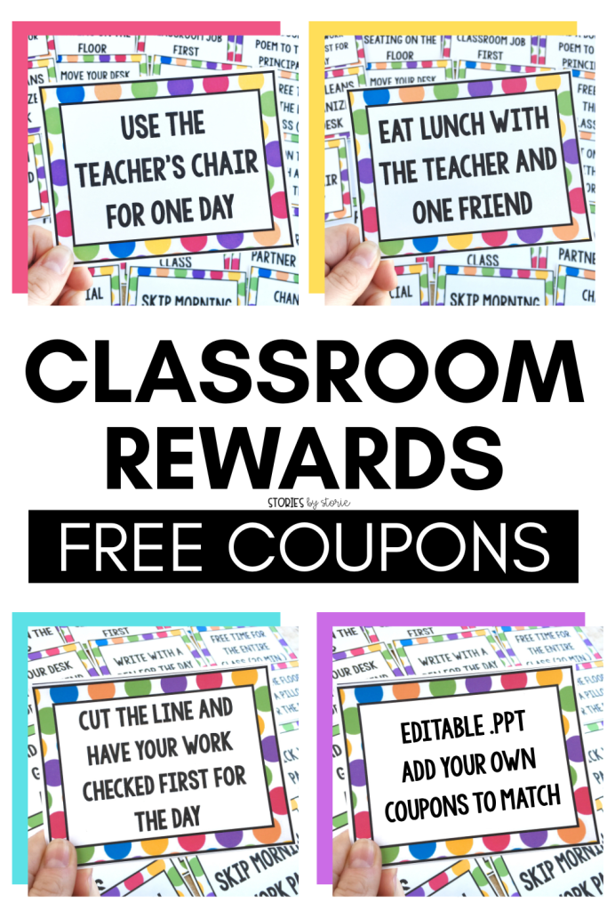 Tired of spending your own money on rewards your students don't really love? Ditch the treasure box and try these FREE classroom reward coupons as part of your classroom management strategy. These include rewards that are free (or low-cost), motivating, and easy to implement. Plus, there's an editable .PPT file so you can add your own rewards to match.