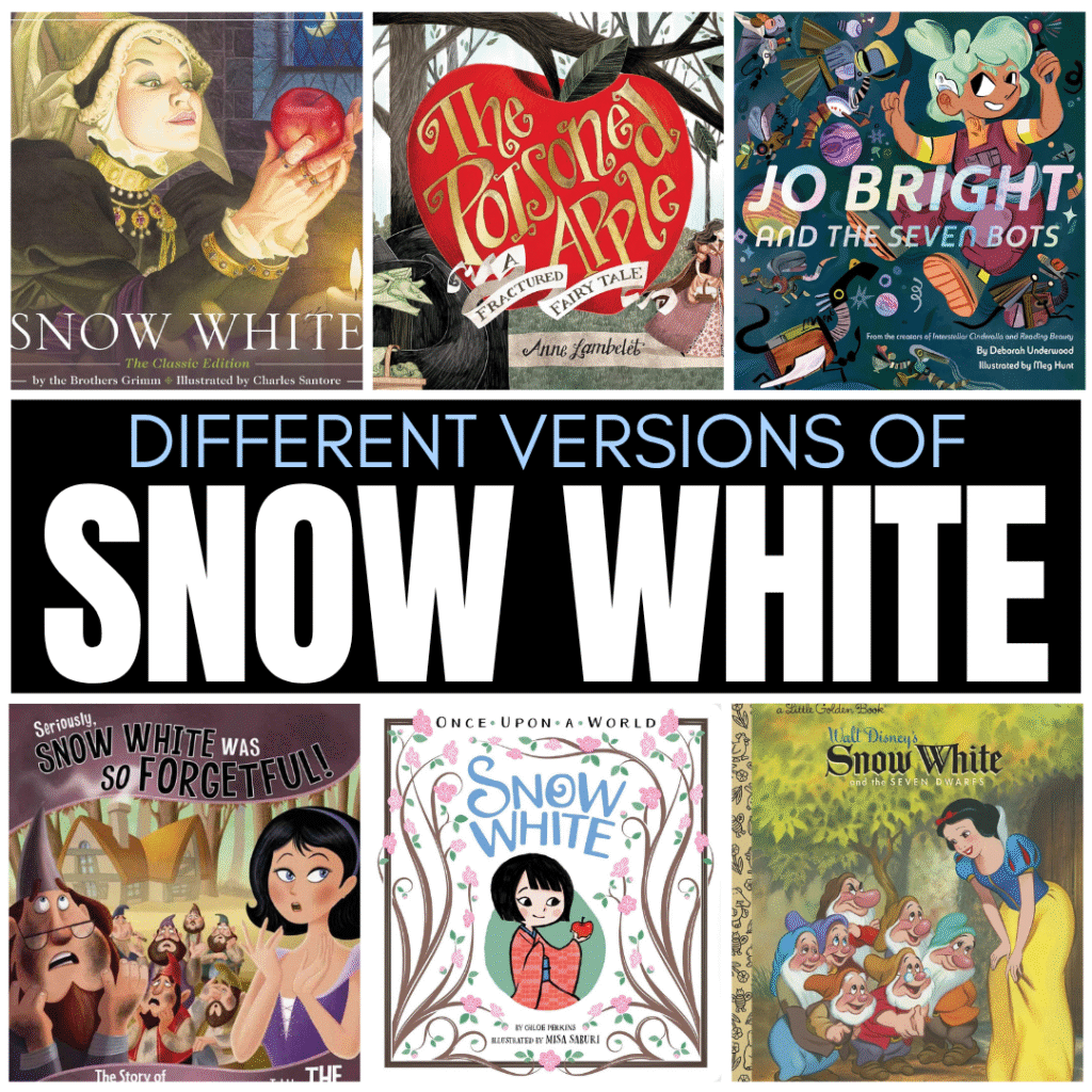 Many students are familiar with the story of Snow White and the Seven Dwarfs, but they might not know different versions of this story that provide an unexpected twist. Here are some of my favorite versions of Snow White and the Seven Dwarfs. Not only can these books be read for fun, but they are also great for comparing and contrasting two or more texts.