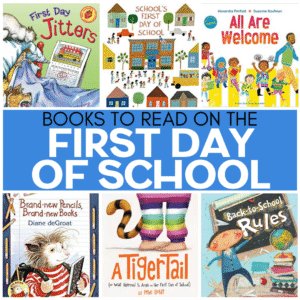 Reading the right book on the first day of school can set the tone for the whole year! While students love to hear stories more than once, you should definitely have some new books to share with your students each year. These books for the first day of school are sure to be a hit!
