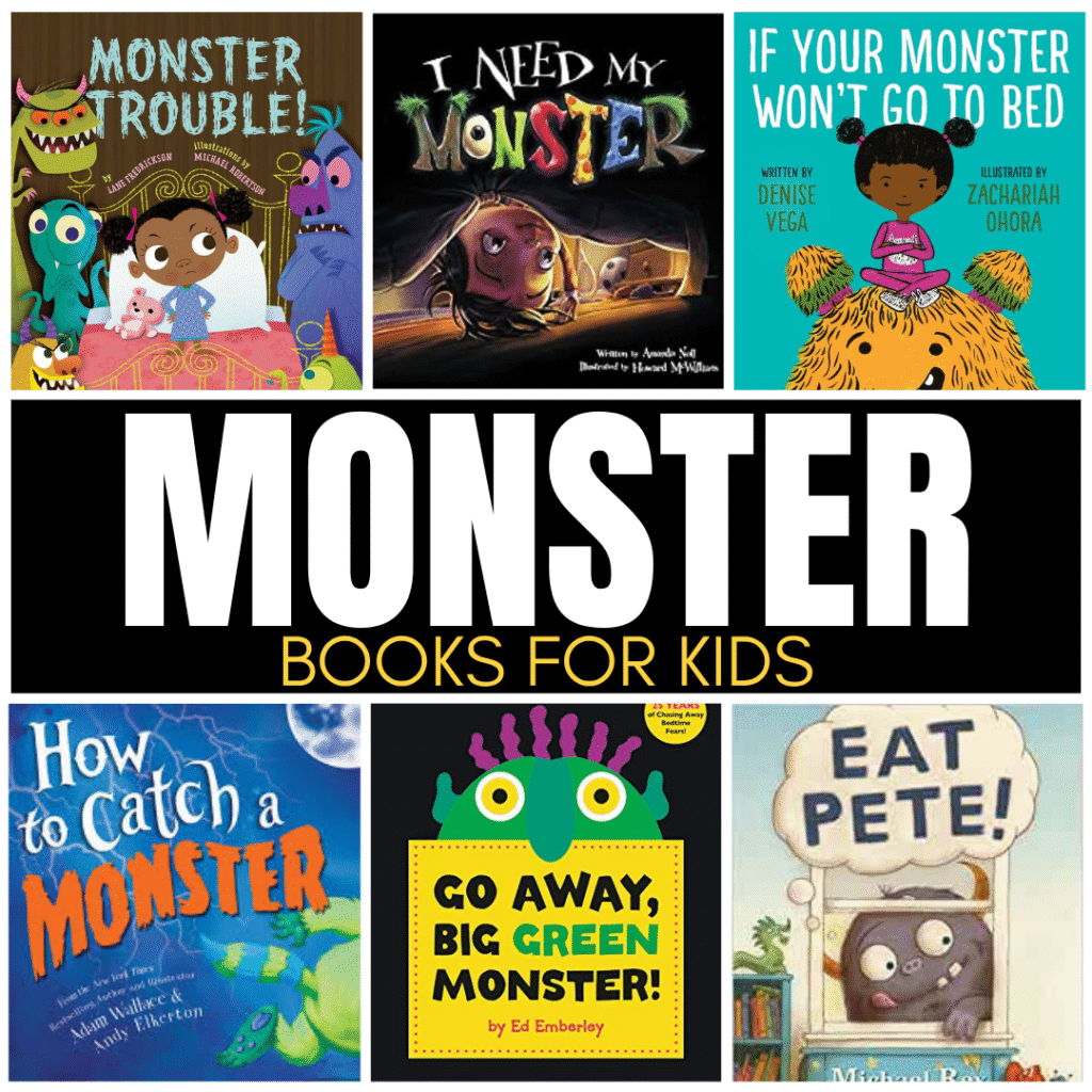 When you think about monsters, do you picture cute, silly creatures? Or do scary, creepy monsters come to mind? Many kids have a fear of a monster under their bed or in the closet at some point. Books are a great way to help kids work through this fear in a safe way. Keep reading to discover our favorite monster books.